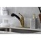 Kingston Brass KB5707YL Single-Handle Pull-Out Kitchen Faucet, Brushed Brass KB5707YL - alternate 5